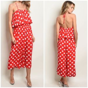 Red Polka Dot Romper *strapless or halter*